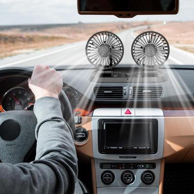 USB-Autolüfter Auto-Lüfter Armaturenbrettmontiert Starker Wind Geringe Geräuschentwicklung 360° drehbarer Auto-Armaturenbrettlüfter für Boot Wohnmobil SUV Zuhause Limousine Auto