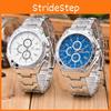 Men Steel Stylish Band Watch Business Alloy Timepiece Casual Accessory Wear