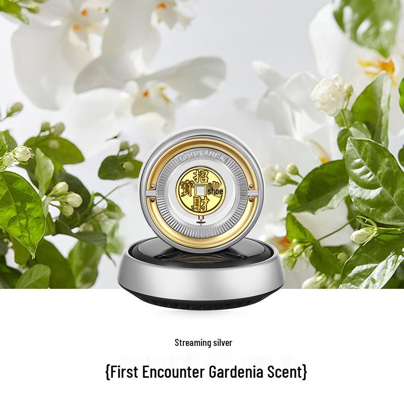 

Вращающийся автомобильный освежитель воздуха на солнечной батарее в виде золотой монеты: Долговечный легкий аромат и украшение для удаления запаха