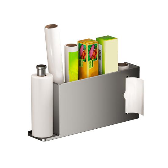 

Kitchen Cabinet Door Storage Box No Drilling Metal Over Cabinet Door Small Items Organizer for Wardrobe Bathroom Refrigerator серый