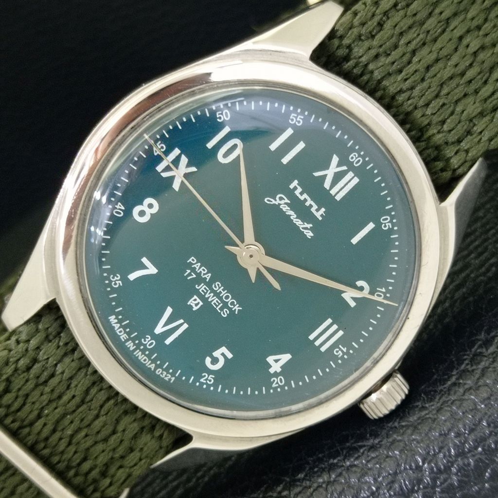 

ВИНТАЖНЫЕ ЧАСЫ HMT JANATA С РУЧНЫМ ЗАВОДОМ, ИНДИЙСКИЕ МУЖСКИЕ, ЗЕЛЕНЫЙ ЦИФЕРБЛАТ, a700082-5 R201-a700082