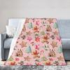 Christmas Gingerbread Throw Blanket Soft Cozy Warm Blanket Women Men 60"X50" Throw for Couch Bedroom Home Decor