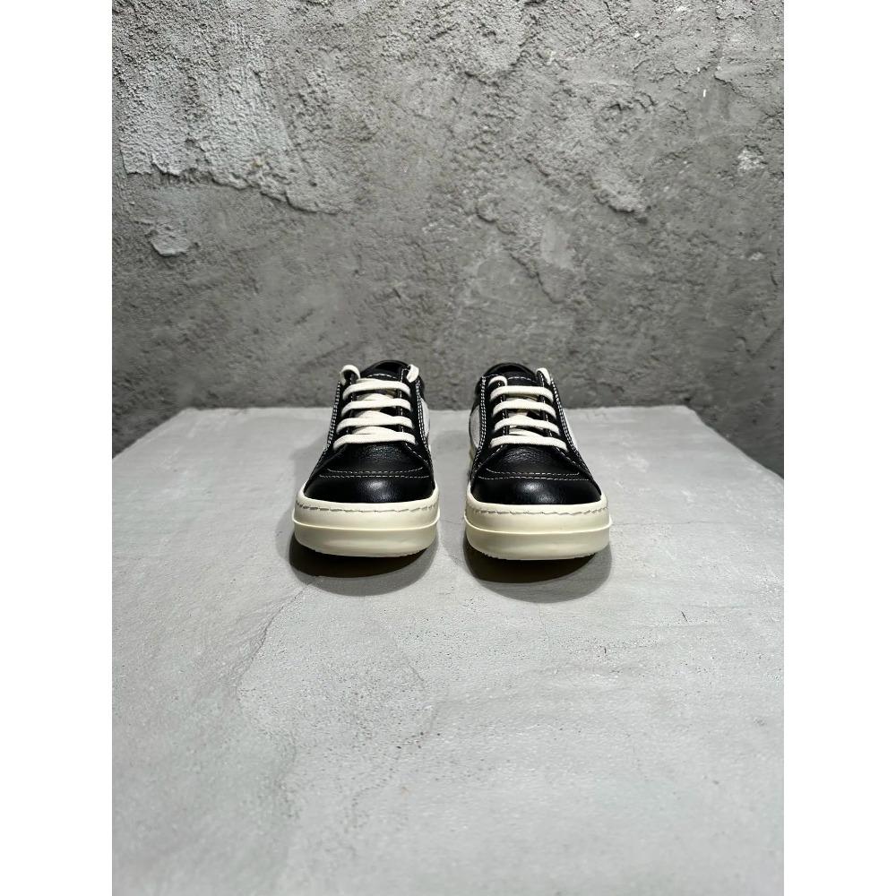 Kids Sneakers Girls Boys Leather Children Shoes Luxury Lace Up Casual Spring Streetwear Black White Boots