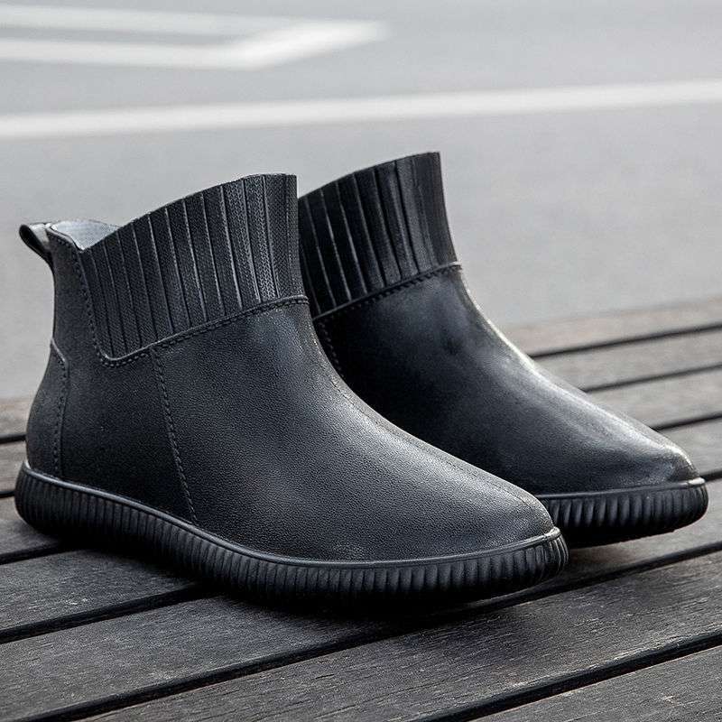Short tube fashion waterproof shoes women's rubber shoes kitchen work rain shoes rain boots non-slip cover shoes students Korean version outside wear
