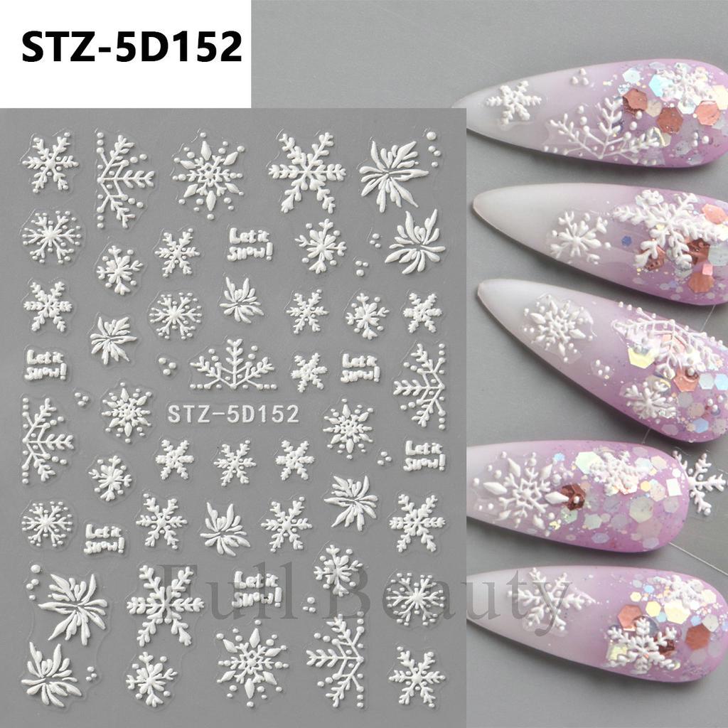 5D New Embossed Nail Art Sticker Valentine's Day Romantic Love Heart Nail Art Sticker