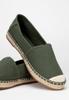 Espadrillas da uomo Wittchen con punta intrecciata, materiale tessile verde
