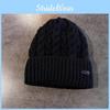 Simple Hat Knit With Embroidered Letters Warm Solid Color For Casual Wear