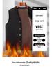 Men's Thermal Fleece-Lined Cotton Vest for Autumn/Winter 2024 - Perfect for Middle-aged and Elderly Dads and Grandpas.