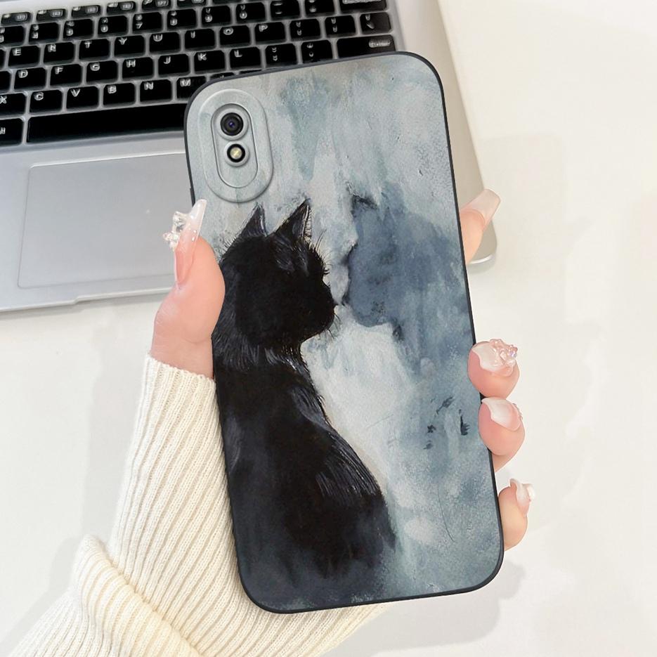 For Xiaomi Redmi 9A Case Luxury Flowers Candy Painted Cover 6.53'' Soft Silicone Phone Case For Redmi 9AT 9A Redmi9A Fundas Capa