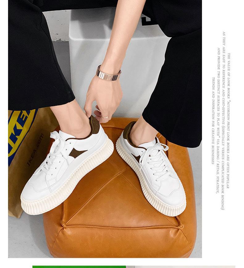 2025 Harajuku Style Thick-Soled White Sneakers for Men - Casual Sport Ulzzang