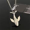 Contemporary Necklace Stainless Steel Whale Pendant Necklace Unique Neck Jewelry