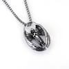 Titanium Steel Retro Angel Wings Necklace Men's and Women's Trendy European and American Feather Pendant