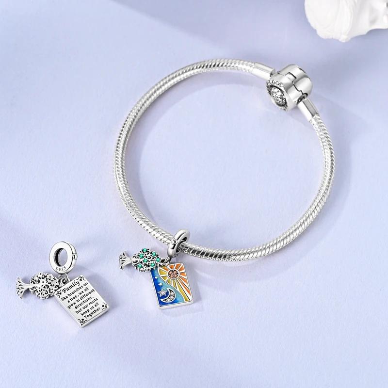 Charm Bead Charms Plata Life Tree Moon Star Shape Sun Bead Charms Bead Charms Compatible With Authentic Bracelets Charm Bead Charms Ideal For Women Je