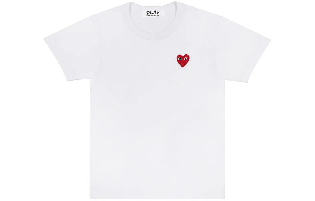 CDG Play T Shirts Men's Crew Neck Moderate Straight Fit AZ-T108-051-2