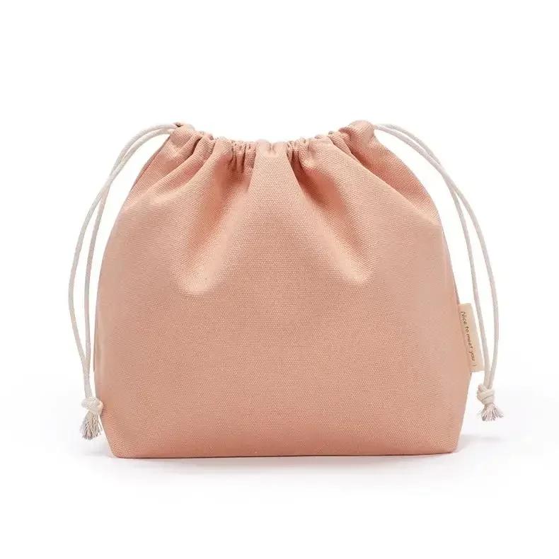 Cotton Blended Drawstring Storage Bag Portable Holiday Gift Bags for Candy,Sundries Package Pouch Reusable Home Organize Bags
