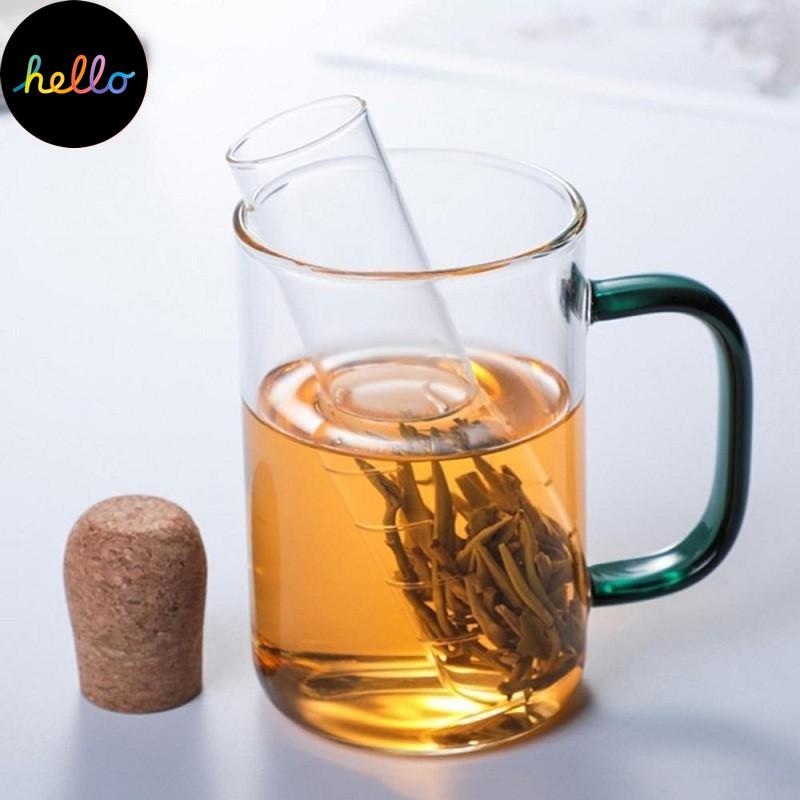 Tea Strainer Glass Tea Infuser Puer Tea Mini Transparent Tea Strainer Cork Glass Bottle Tube Brewing Test Tube Tea Set Kitchen Tools