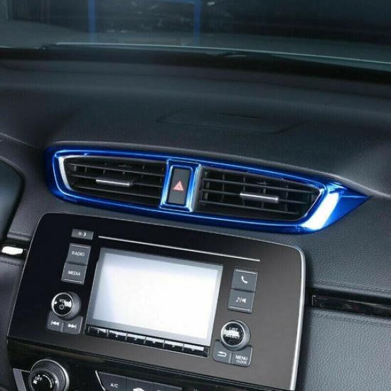 For Honda CR-V CRV 2017-2022 Bule Center Air Outlet Vent Frame Cover Trim