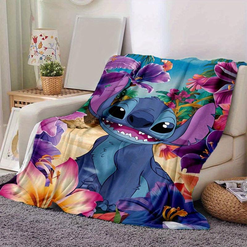 

1 шт., Плед со Стичем, Милый Стич, Домашний Декор, Мягкий Плед Стич для Дивана, Дивана, Кровати, Автомобиля, Путешествий, Кемпинга, Офисного Сна 80cmx120cm