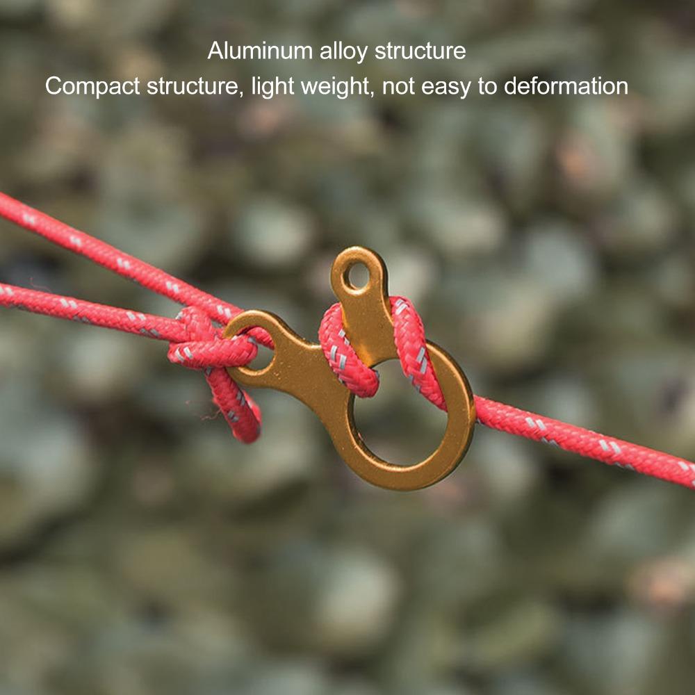 20 Pcs Durable Aluminum Alloy Rope Tensioner 3 Holes Lightweight Guy Line Adjuster Cord Tightener Camping