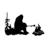 C36 Bigfoot Bonfire Creative Car Sticker