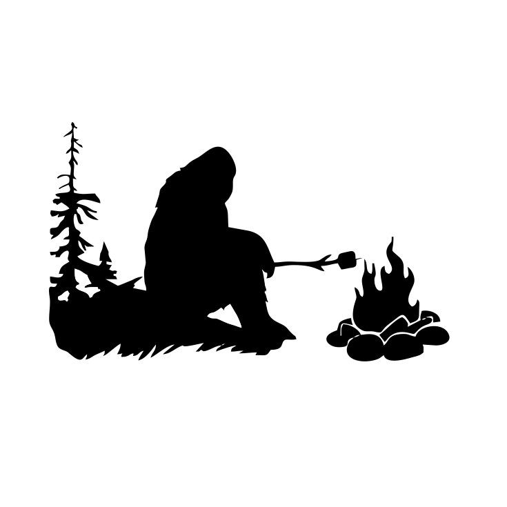C36 Bigfoot Bonfire Creative Car Sticker