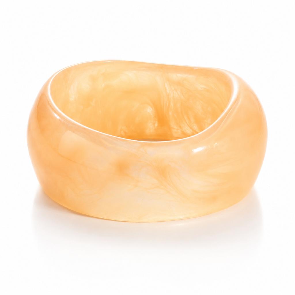 New wide version irregular resin bracelet female niche design smudging Japanese and Korean retro minimalist jewelry