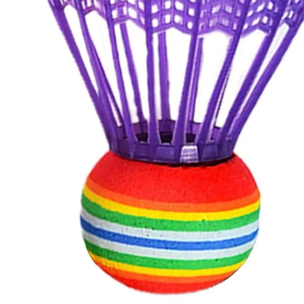 4Pcs Colorful Badminton Rainbow Ball Flying Stability Shuttlecocks EVA Material Good Toughness Badminton Balls Outdoor Sports