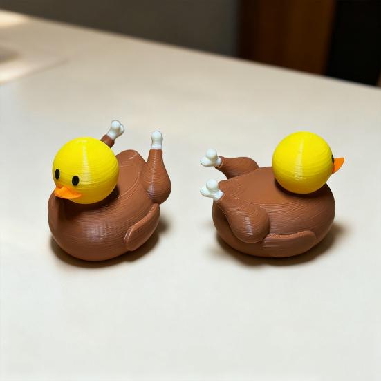 Yousheng Thanksgiving Mini Turkey Duck Figurine Bright Color Resin Statue Bulk Decor Autumn Harvest Day Gift Decoration