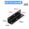 1Pcs of Stainless Steel and Black Paint Thickened Corner Code and L-Shape Triangular Flat Connector Fixed with Screws