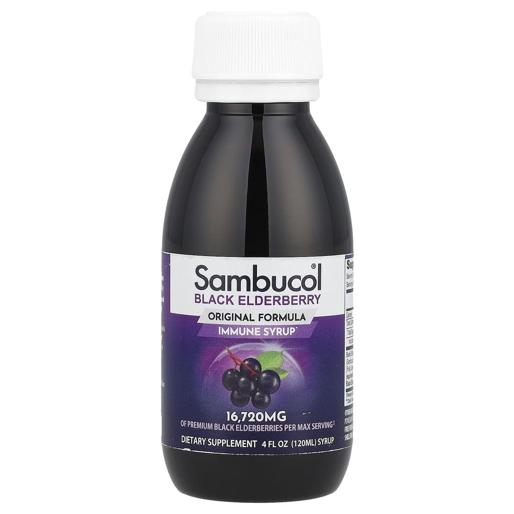Black Elderberry Immune Syrup, Original Formula, 120Ml (4Fl Oz)