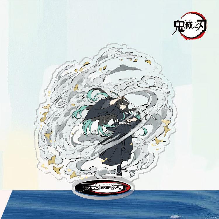 Game Anime Demon Slayer Blade Tanjiro Acrylic Cosplay Character Stand Acrylic Figure Stand Painted Desk Decor Ornament Gift