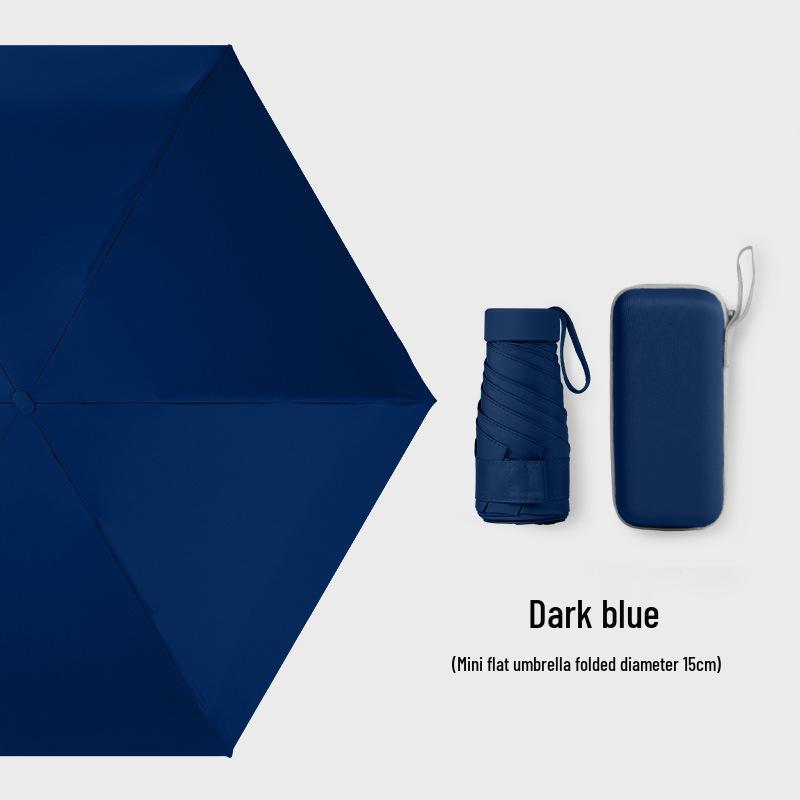 Customizable Six-Fold Vinyl Sunshade UV Protection Umbrella: Versatile Rain/ Shine Folding Gift
