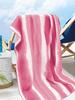 1 Pink Stripe Beach Towel Single Sided 2D Print Soft Quick Dry Microfiber Beach Towel Pool Beach Travel Decor Vibrant Vibe Gift