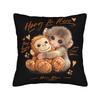 I Love Punch Cute Baby Monkey Punch Pillow Cover  Soft Cushion Cover Funny Pillow Case For Sofa Car Home Decor