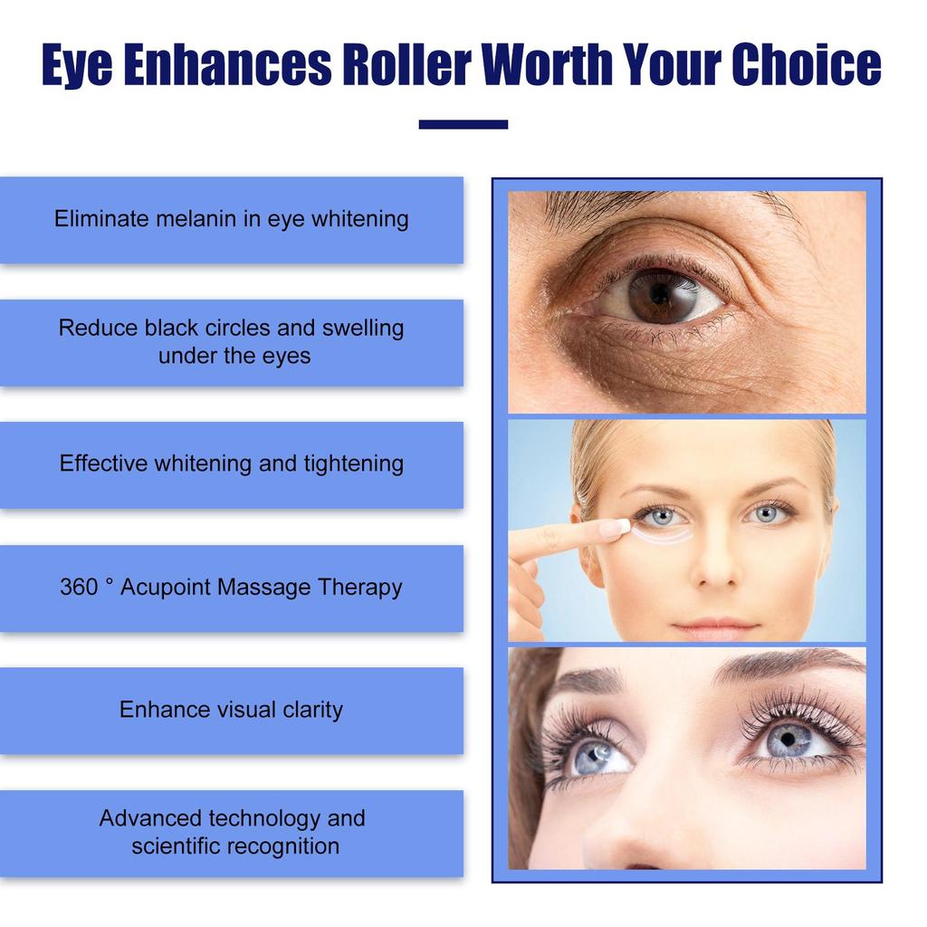 Hyaluronic Acid Eye Serum Roller Improve Eyesight Relieve Fatigue Fade Dark Circles Fine Lines Tighten Lifting Nourish Eye Care