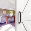 Long Base Sliding Barn Door Handle Black Barn Door Hardware Carbon Steel Handle  Furniture Door