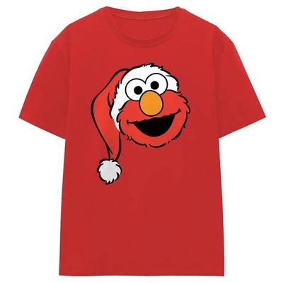 Sesame Street Unisex Adult Santa Hat Heather Christmas T-Shirt