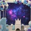 Faxdong Blacklight Galaxy Universe Space Tapestry, UV Reactive Starry Night Sky Mysterious Nebula Stars Ceiling Tapestries for B