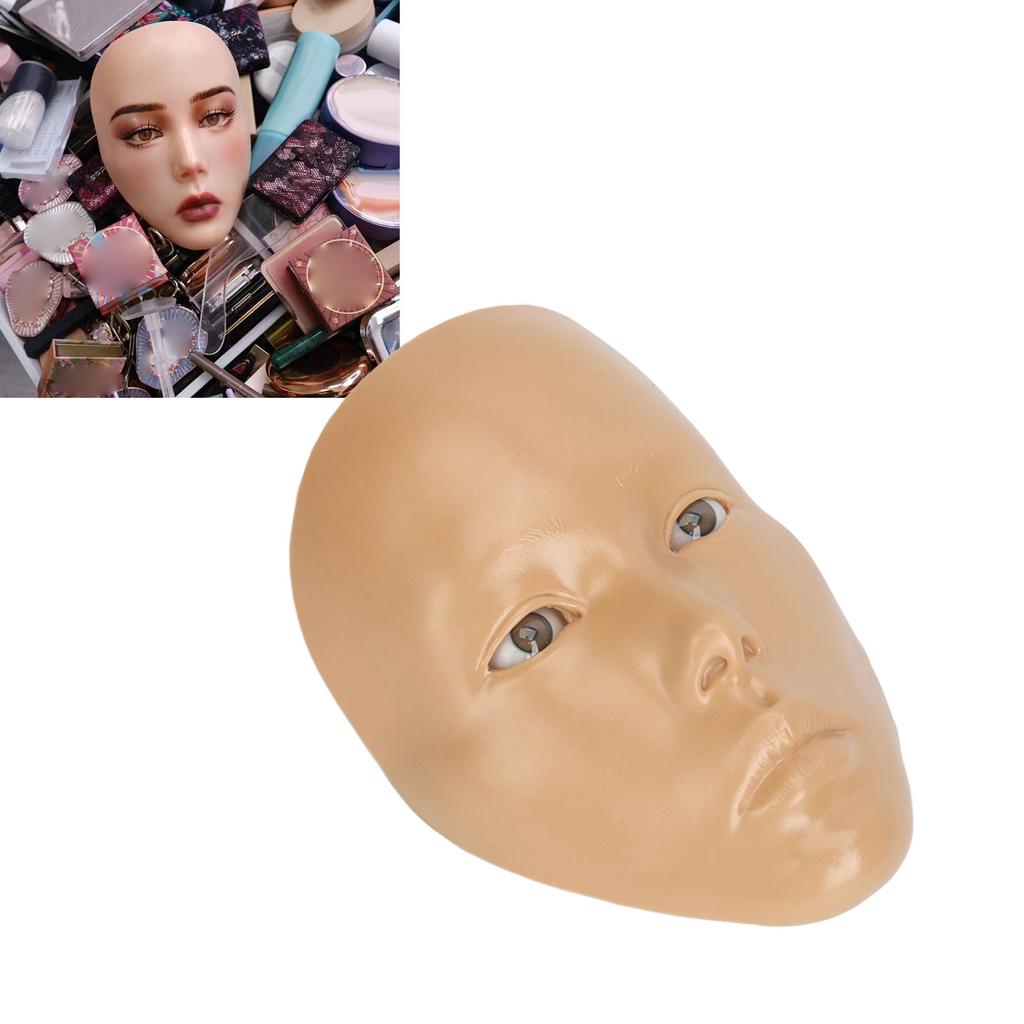 5D Makeup Practice Face Board Kit Reusable 3.4oz Cream 28.1ml Liquid Teaching Practice Makeup Mannequin Tool Set