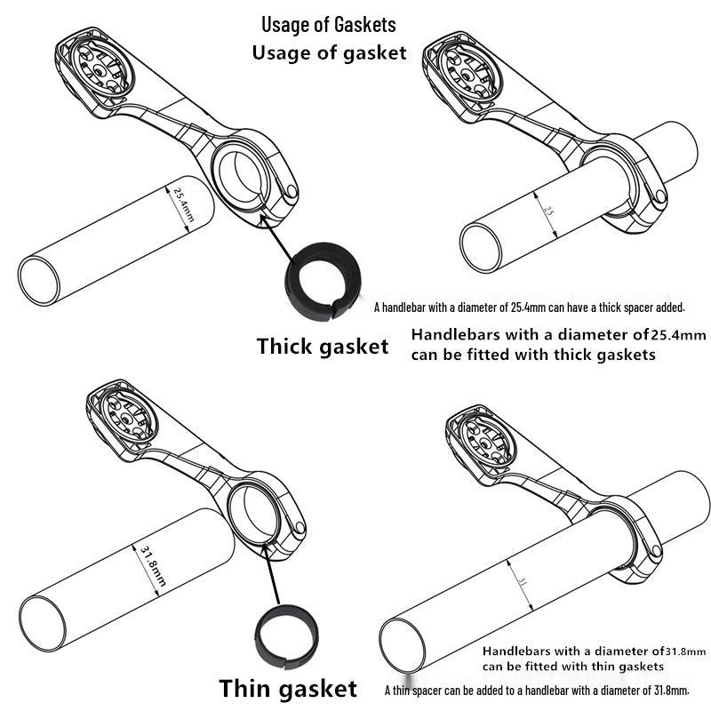 Mountain Road GPS Odometer Mount for Garmin, iGPSPORT, and XOSS Bike Computers
