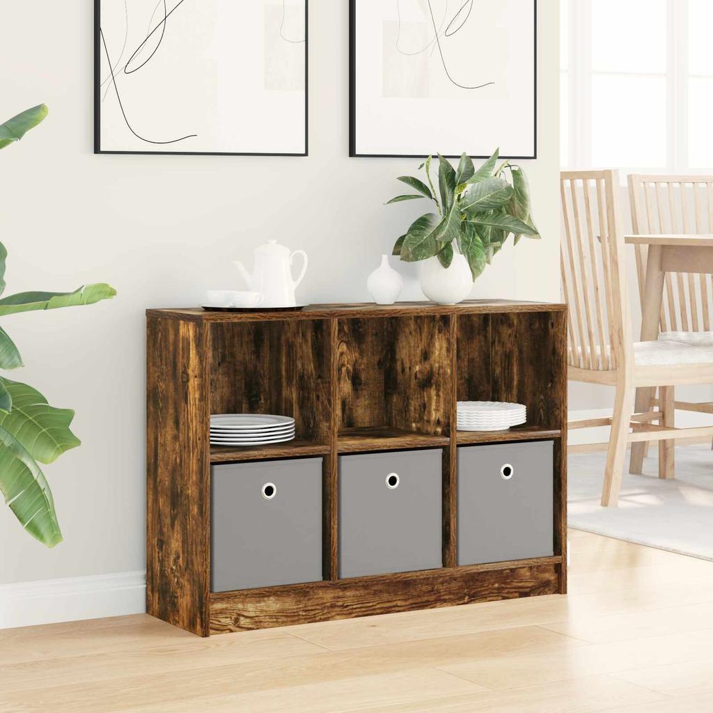 Sideboard Smoked Oak 88.5 x 27.5 x 63.5 cm