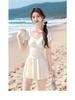 2025 Women's Elegant One-Piece Swimsuit: Conservative, Slimming, Skirt-Style, Sexy Hot Spring Swimwear