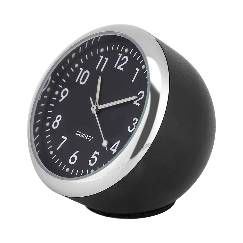 Xuuyuu Car Quartz Watch Car Watch Crystal Clock Luminous Car Table Clock Analog Display Small Car Decoration Black