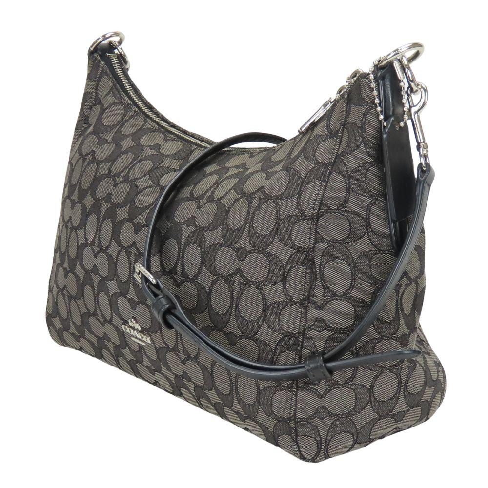 Used COACH Shoulder Bag Signature F54936 Canvas/leather Gray Black Casual