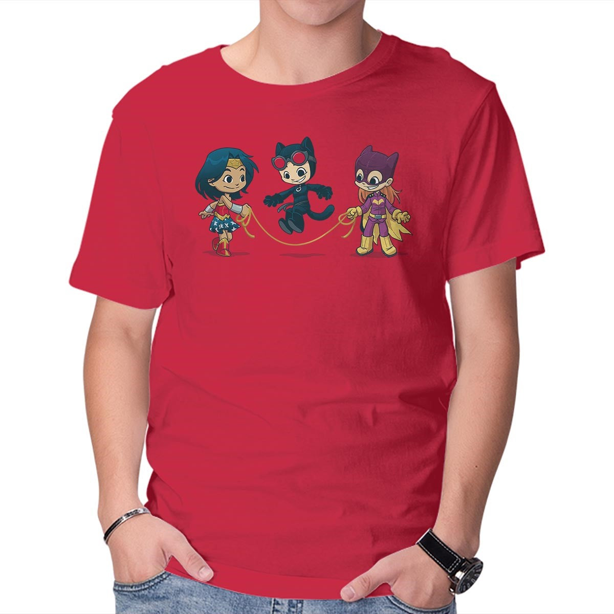 Unisex Crew Neck T-Shirt Jump! Graphic Short Sleeve Casual Tee S