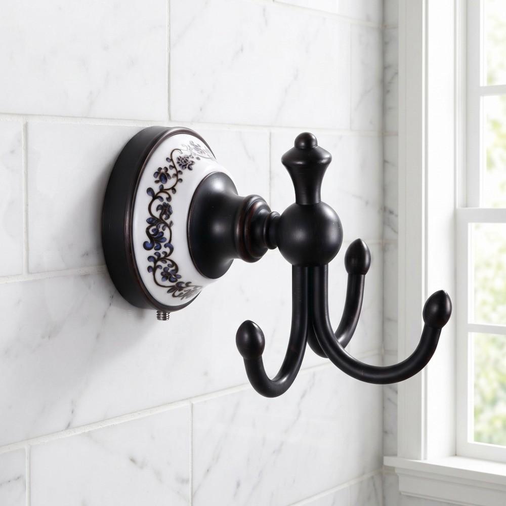 Retro Look Coat Hook Black Bathroom Hook Towel Hook Bathroom Bedroom Kitchen Laundry Room Entryway