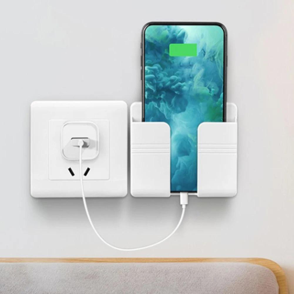 Neue Wandhalterung Telefonsteckerhalter Handy Ladeständer Klimaanlage TV Fernbedienung Aufbewahrungsbox Heimaufbewahrungshalter