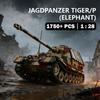 Andra världskriget Jagdpanzer Tiger P Elefant Tank Byggklossar Tysk Ferdinand Tung Pansarvärnskanon Manstein Soldater Klossar Leksak Barnpresent