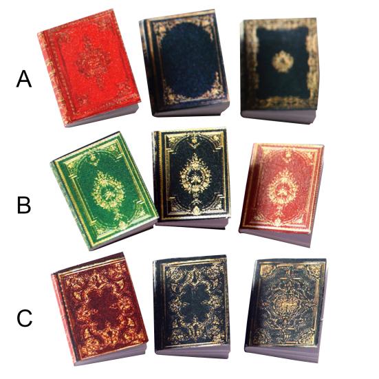 3 Pcs Miniature Books Multi-use Handmade Paper Miniature Books Display for Home