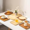 Acacia Wood Coaster, Small Rectangular Coaster for Home Use, Suitable As a Table Decoration